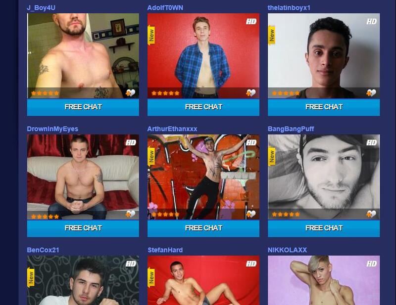Hot men showing off on gay sex webcams