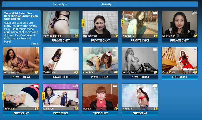 Horny Asians on Sexier.com webcams